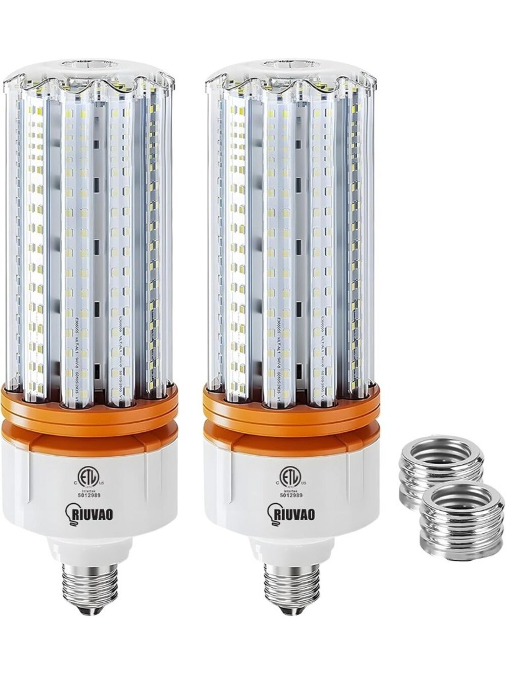 1000W Equivalent LED Corn Light Bulbs 2-Pack, 5000K Daylight E26/E39 for